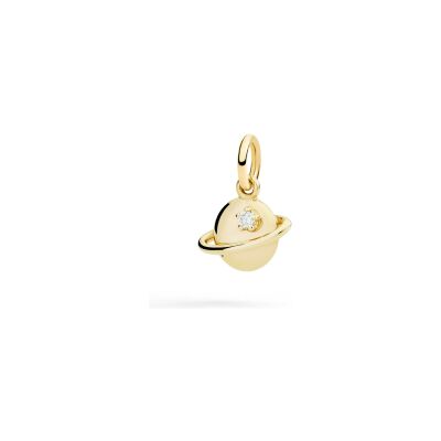 Charm Dodo Universe planète en or jaune et diamant